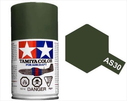 AS-30 TAMIYA ACRYLIC SPRAY PAINT 100ML (AIRCRAFT) DARK GREEN 2 RAF