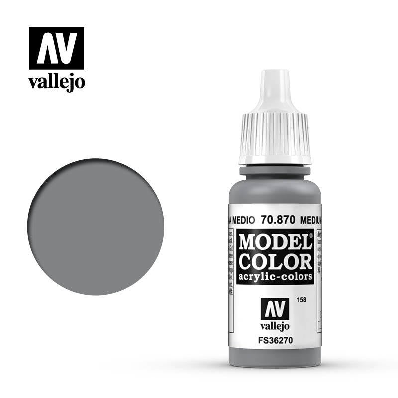 VALLEJO MODEL COLOR MEDIUM GREY 17ML AV70870