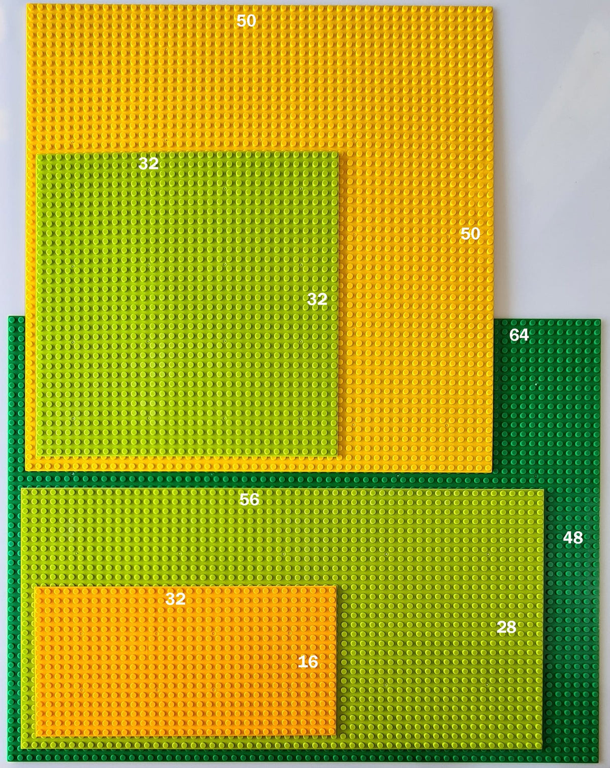 BASEPLATE 16x32 Studs Yellow Generic Brand