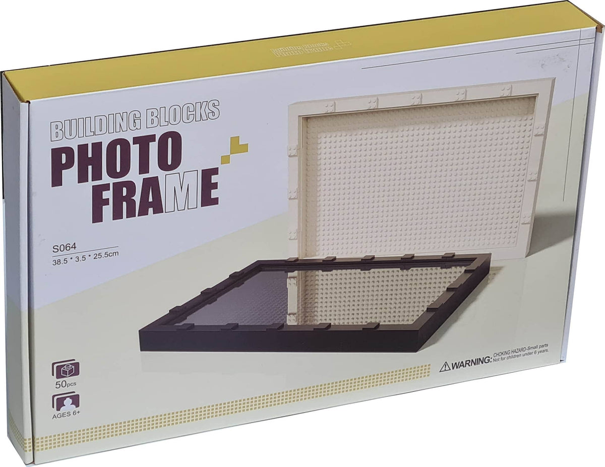 Building Blocks Photo Frame S064 Cream White / Compatible with LEGO® bricks