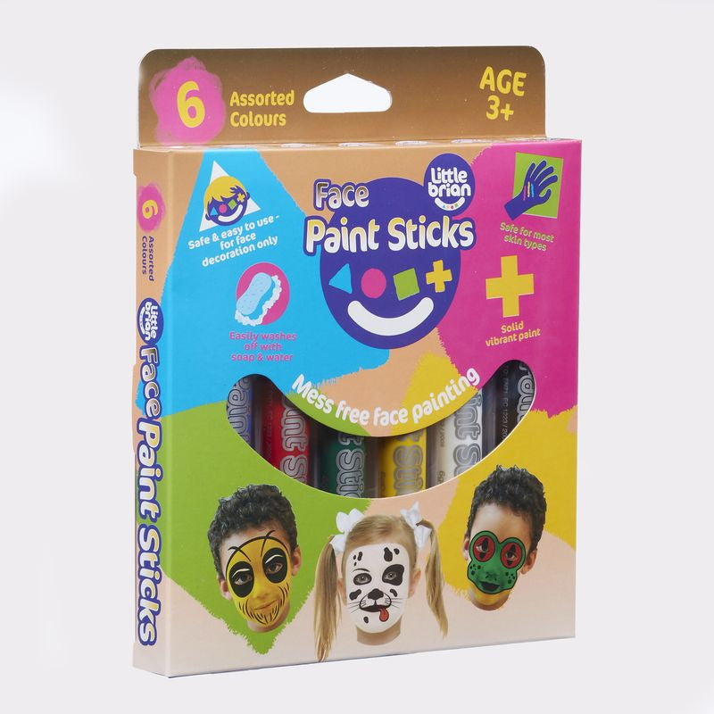 Little Brian - Face Paint Sticks Classic - 6 Piece Pack