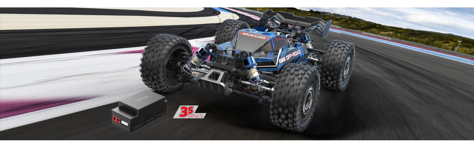 MJX - 1:16 HYPER GO 4WD BRUSHLESS 70KM ON 3S CAPABILITIES 2.4GHZ RC BUGGY (16207)