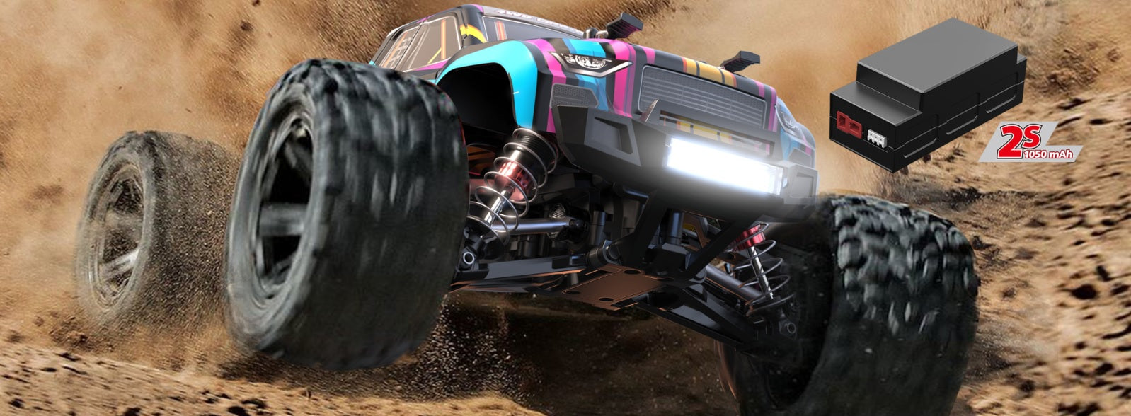 MJX - 1:16 HYPER GO 4WD BRUSHLESS 45KM 2S 2.4GHZ RC MONSTER TRUCK (16208)