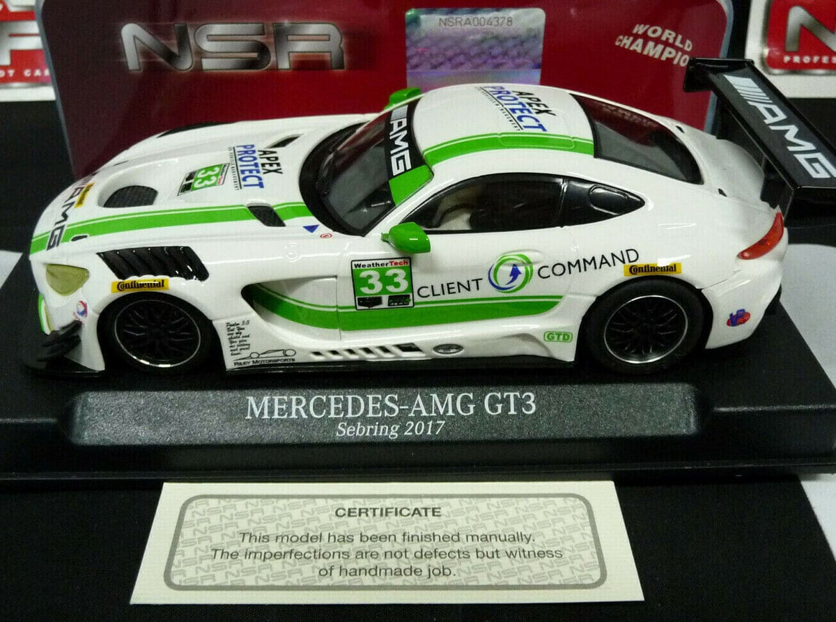 NSR - 1:32 0114SW MERCEDES - AMG SEBRING 2017 NO.33 SLOT CAR ALSO SUITS SCALEXTR/CARRERA