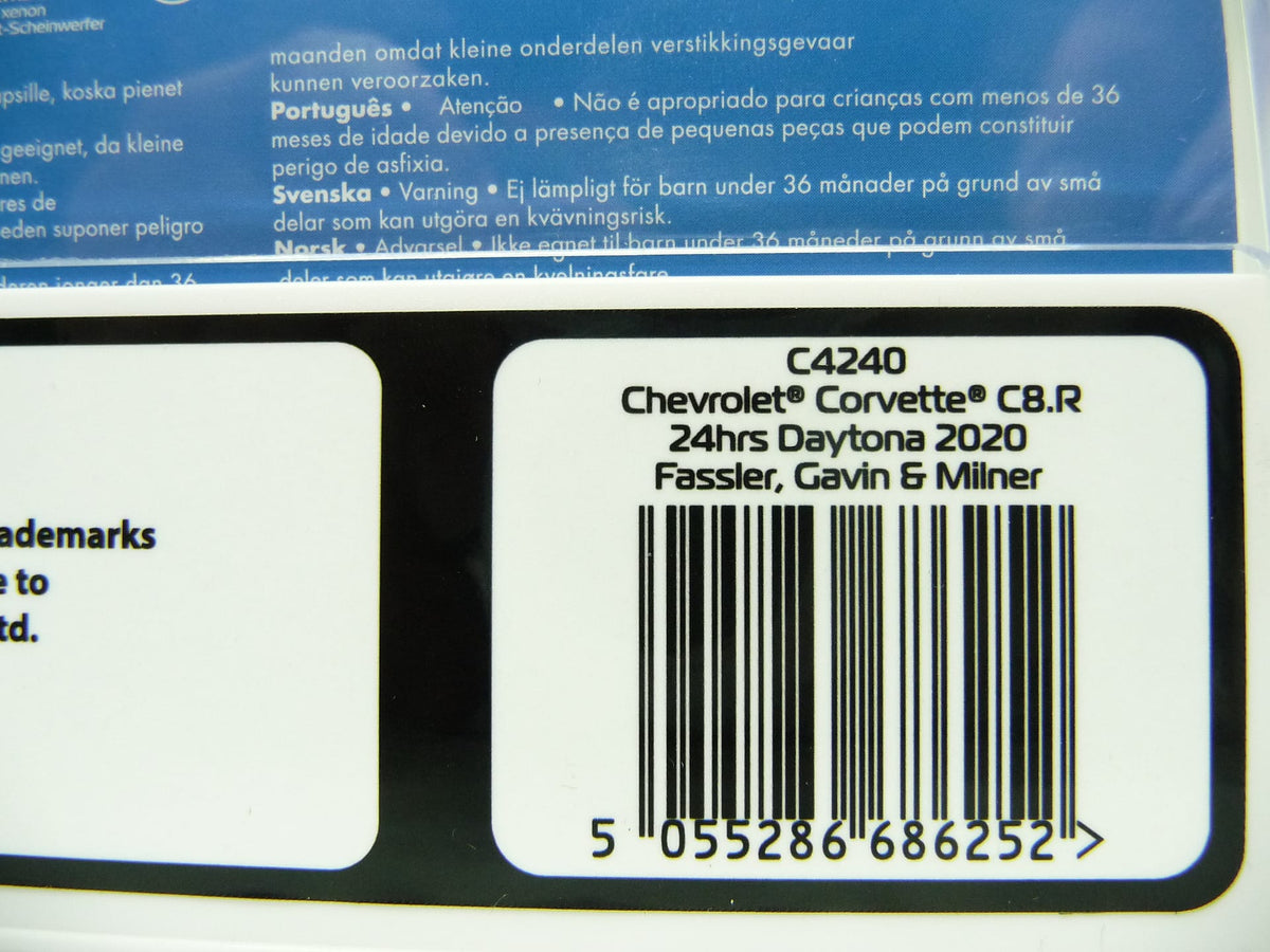SCALEXTRIC - C4240 CHEVROLET COREVETTE C8R 24HR DAYTONA 2020 FASSLER GAVIN & MILNER