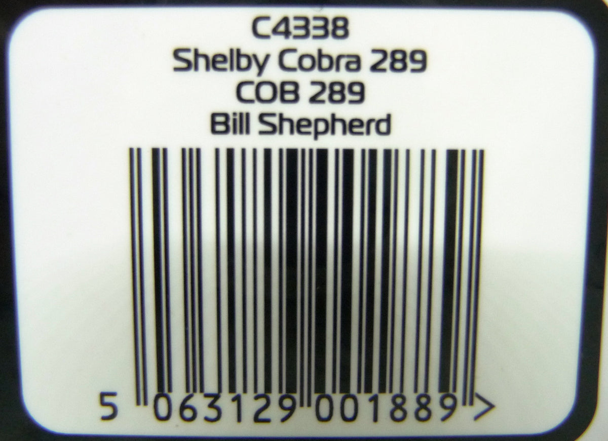 SCALEXTRIC - C4338 SHELBY COBRA 289 - COB289 - BILL SHEPHERD