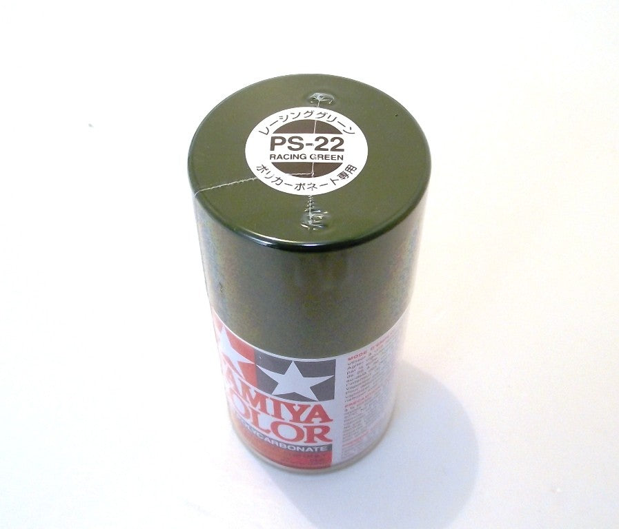 PS-22 TAMIYA POLYCARBONATE SPRAY PAINT RACING GREEN