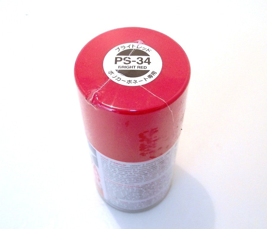 PS-34 TAMIYA POLYCARBONATE SPRAY PAINT BRIGHT RED