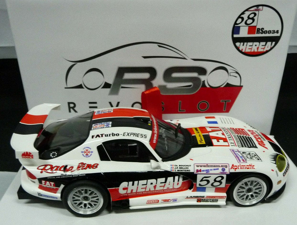 REVOSLOT - 1:32 RS0034 DODGE VIPER CHEREU RACING WHITE NO58 SCALEXTRIC/CARRERA