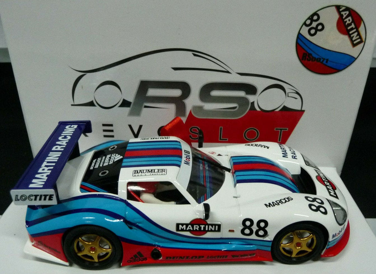 REVOSLOT - 1:32 RS0071 MARCOS MARTINI RACING WHITE NO88 SLOT CAR ALSO SUITS SCALEXTRIC/CARRERA