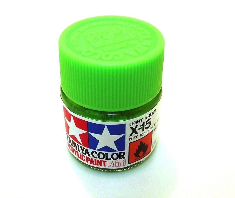 X-15 TAMIYA ACRYLIC PAINT LIGHT GREEN (GLOSS)