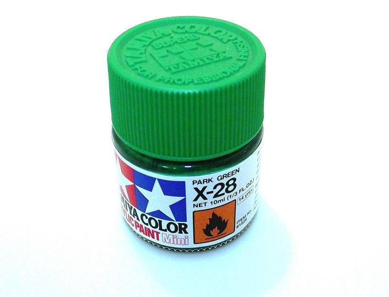 X-28 TAMIYA ACRYLIC PAINT PARK GREEN (GLOSS)