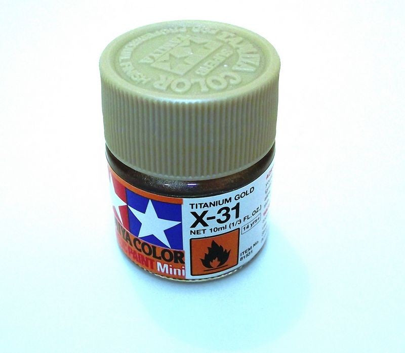 X-31 TAMIYA ACRYLIC PAINT TITANIUM GOLD (GLOSS)