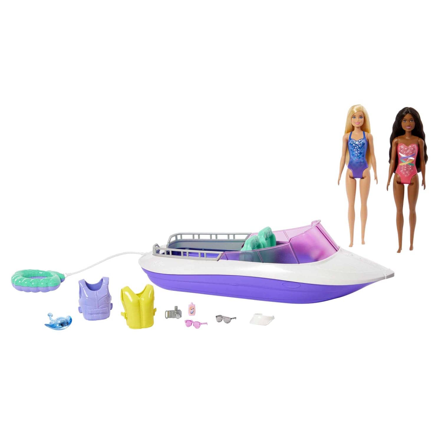 Barbie - Mermaid Power Dolls & Boat Playset Toy For 3 Year Olds & Up