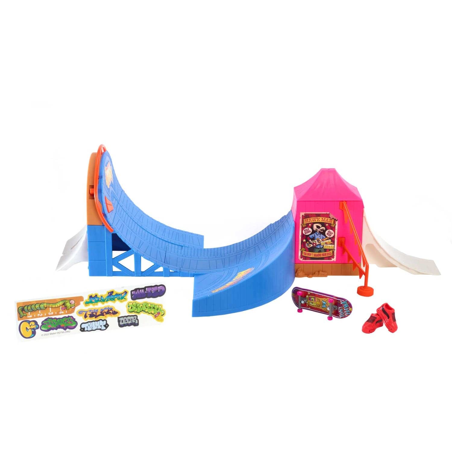 Hot Wheels - Skate Amusement Park Skate Set With Fingerboard & Pair Of Skate Shoes