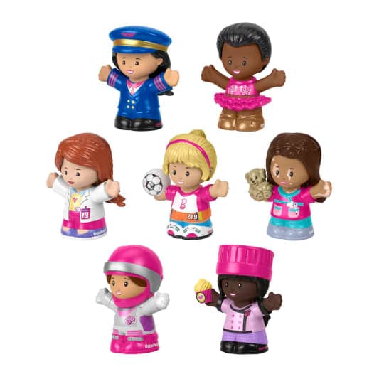 Barbie - You Can Be Anything Figure Pack By Little People 7 Toys Figure Pk