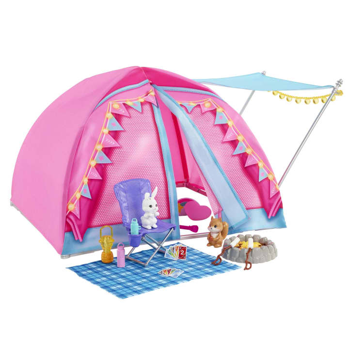 Barbie - It Takes Two Camping Playset With Tent 2 Barbie Dolls & Accessories