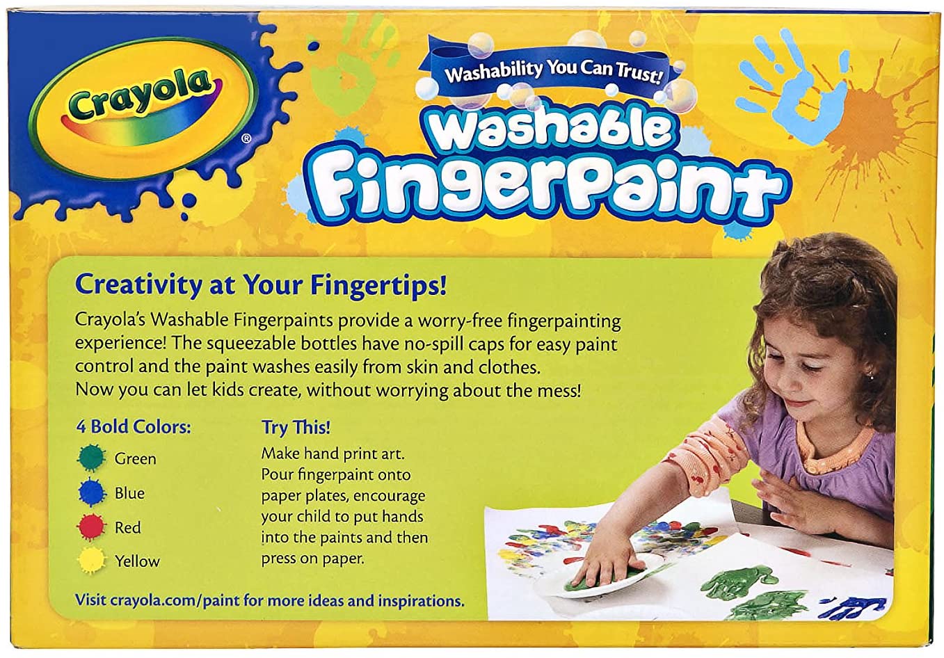 Crayola - Washable Kids Finger Paints For Kids