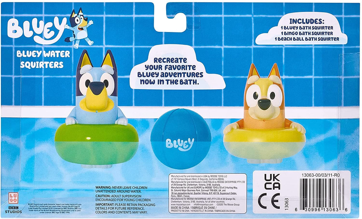 Bluey - Bath Water Squirters 3 Pack S4 Multicolour