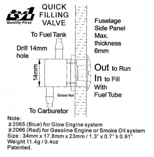 TY1 - FILLING VALVE BLUE NITRO USE TY2065