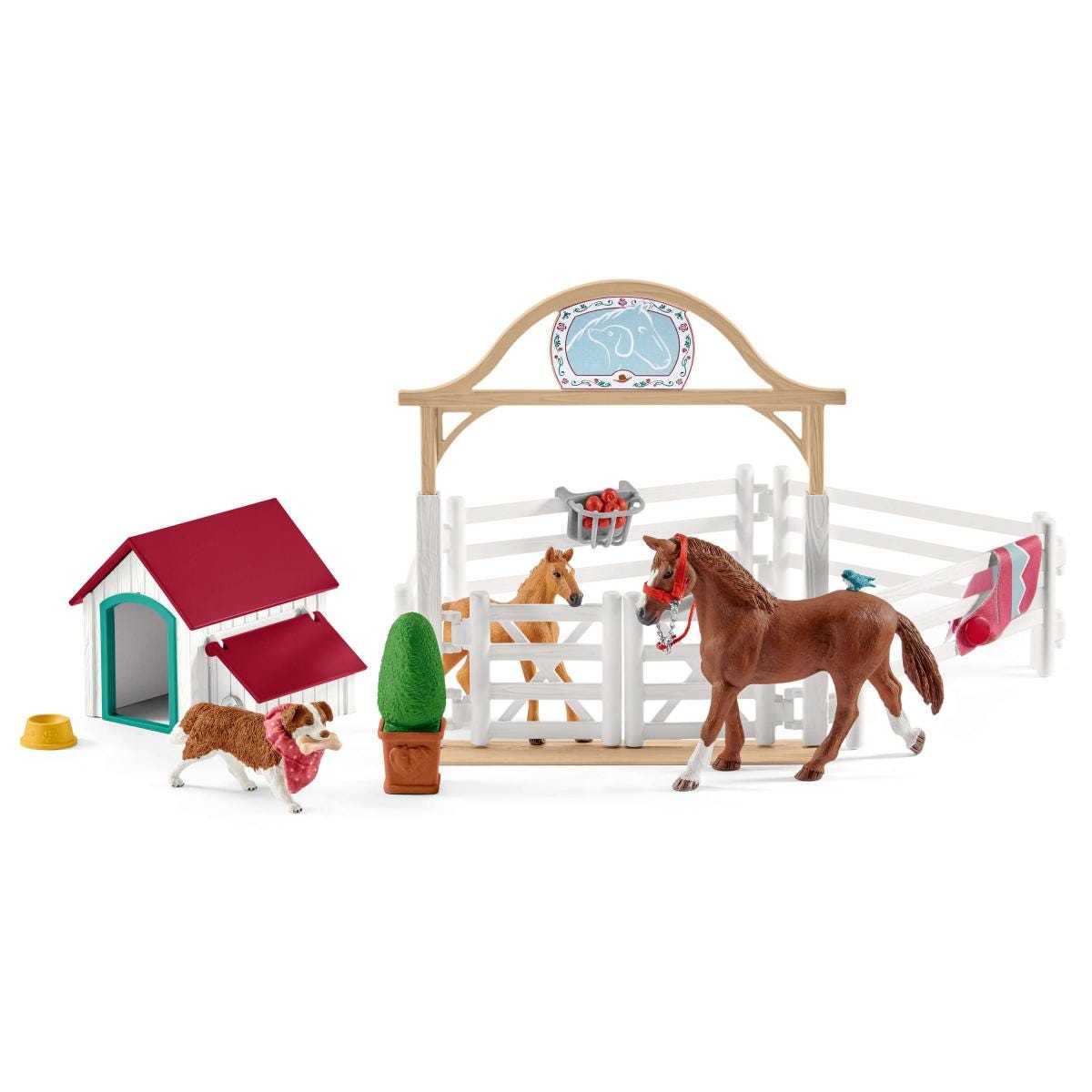 Schleich - Horse Club Hannahs Guest Horses With Ruby The Dog Animal Playset