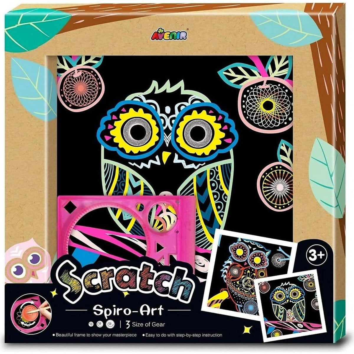 Avenir - Scratch Spiro Art Owl - Johnco