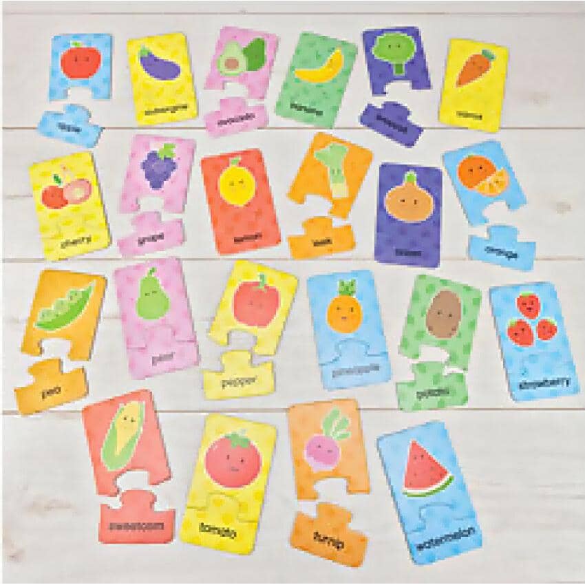 GALT - Fruit And Veg Puzzles -  Jigsaw Puzzle Set  24 x 2-Piece Puzzles