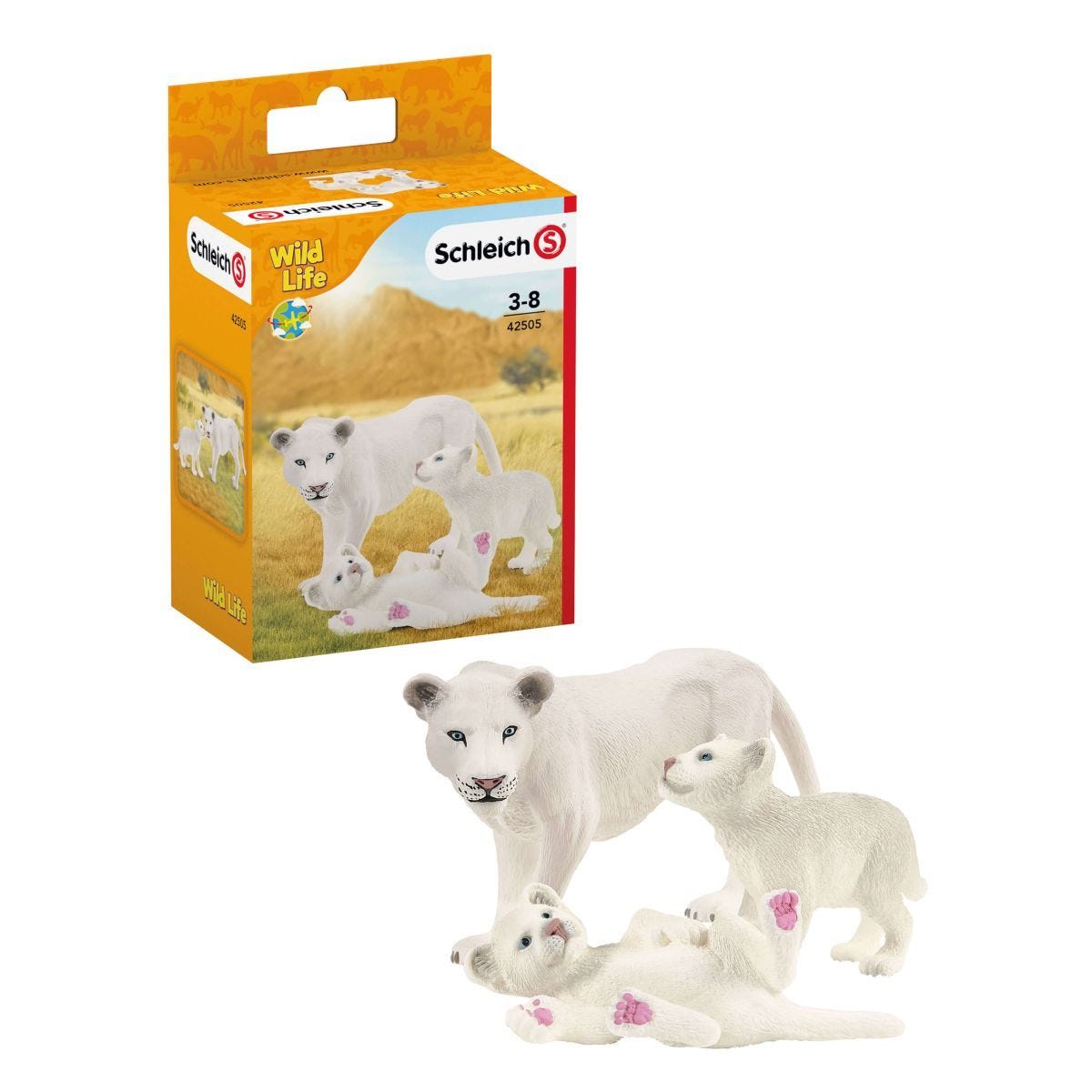 Schleich - Lion Mother With Cubs Wildlife Animal Figurine