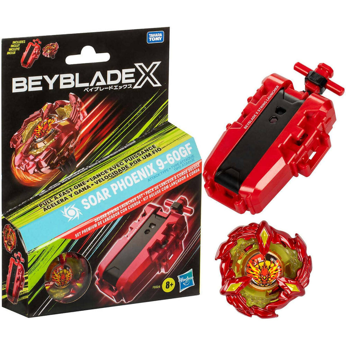 BEYBLADE X - Soar Phoenix Deluxe String Launcher Set - Hasbro