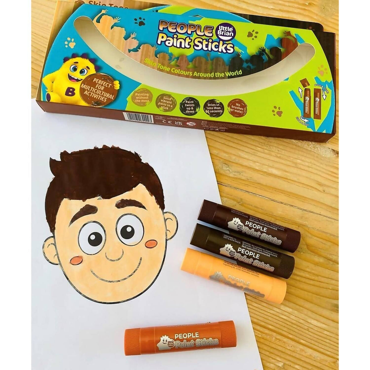Little Brian - People Paint Sticks 12 Piece Skin Tone Pack
