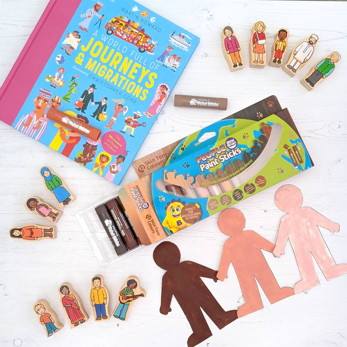 Little Brian - People Paint Sticks 12 Piece Skin Tone Pack