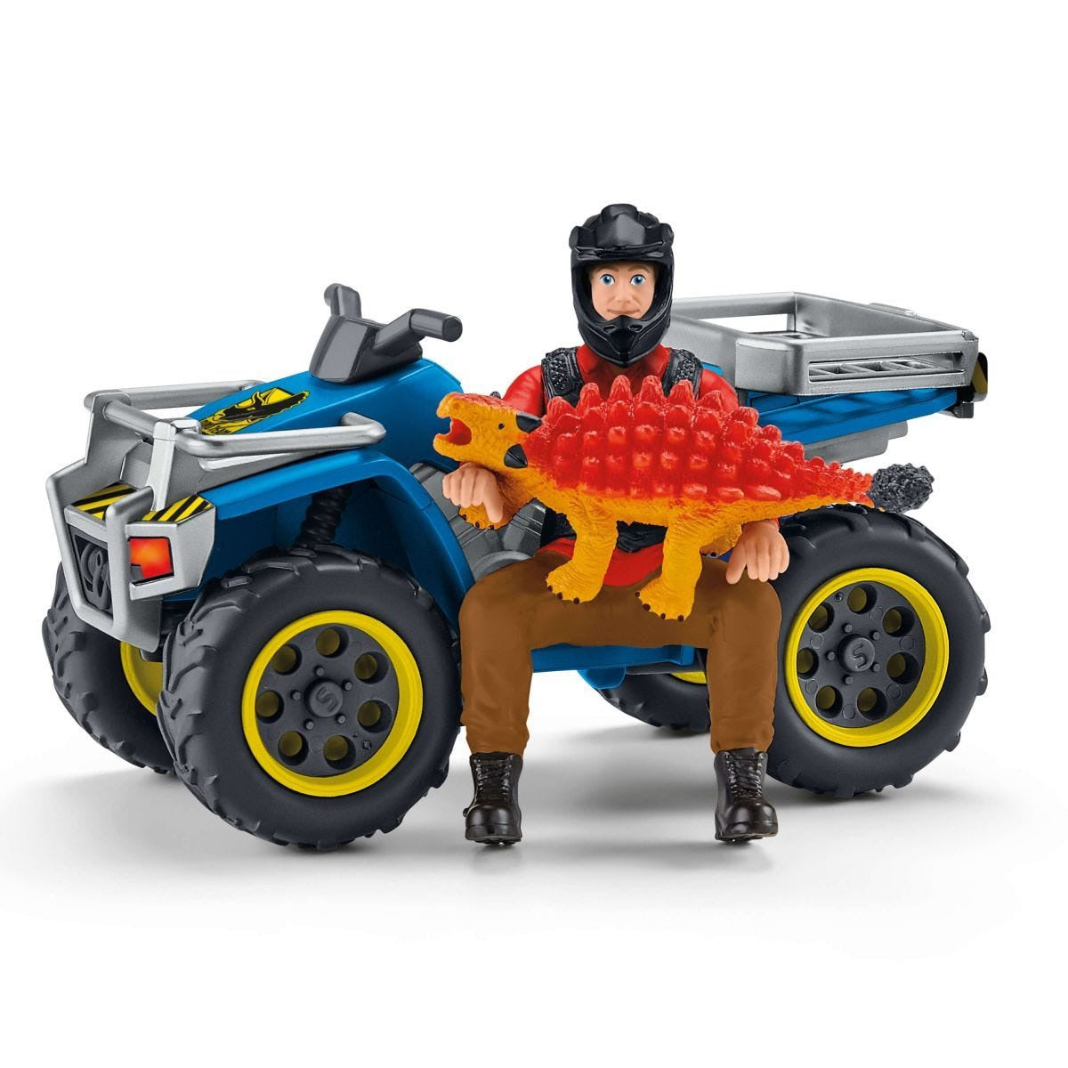 Schleich - Quad Escape From Velociraptor Dinosaur Figurine Animal Playset