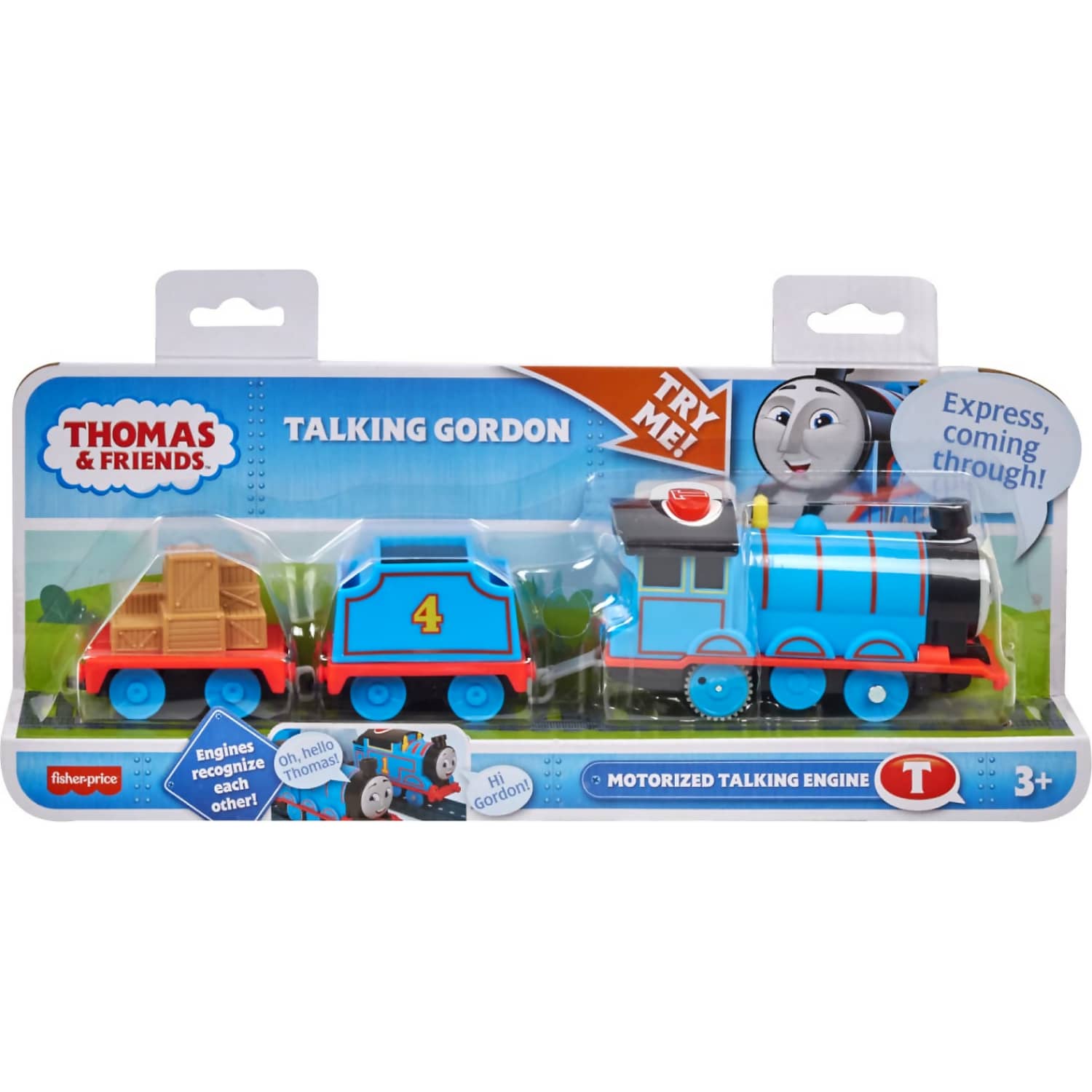 Fisher-Price - Thomas & Friends Talking Gordon Toy Train Motorized Engine With Phrases & Sounds