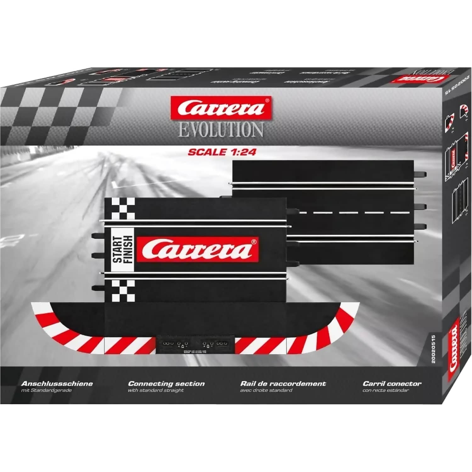 CARRERA - EVOLUTION 1:24 ACCESSORIES - EVOLUTION CONNECTING SECTION & TRACK PIECE 34.5CM - SLOT CAR TRACK ACCESSORIES