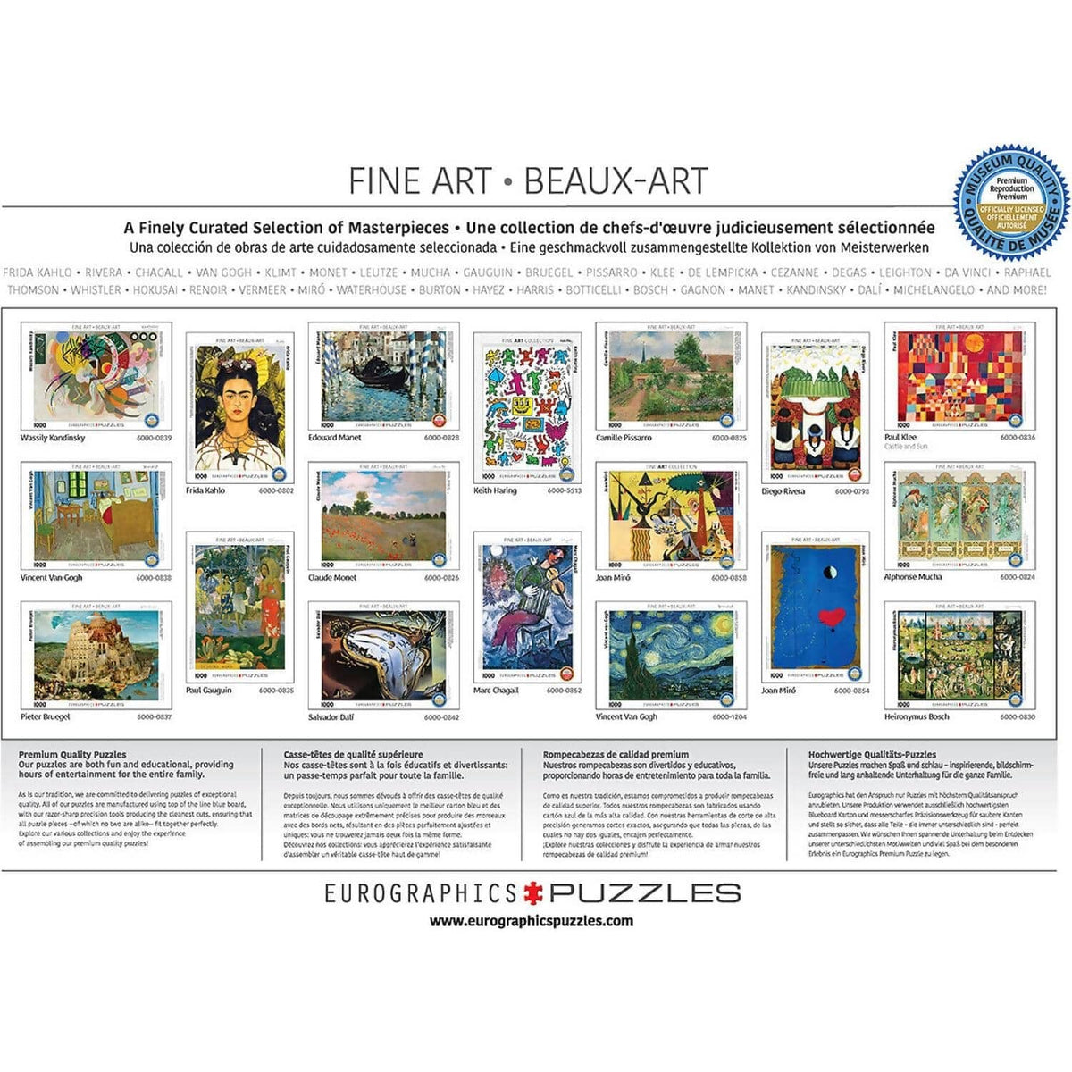 EuroGraphics - The Four Seasons (Variant 3) by Alphonse Mucha - Jigsaw Puzzle 1000 Pieces