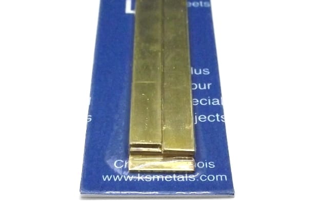 K&S METAL #5078 BRASS STRIP .032+1:4+1:2 12'