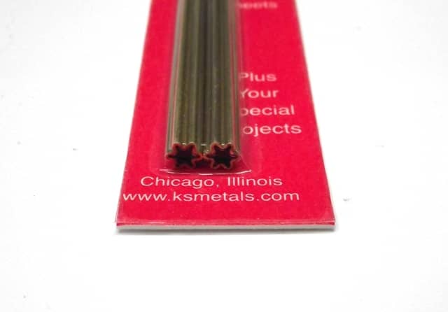 K&S METAL #5089 LARGE BRASS STAR 2PCS