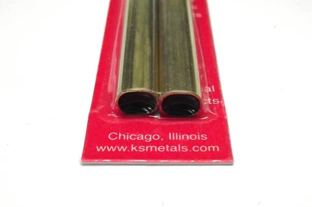 K&S METAL #5094 SMALL BRASS OVAL TUBE 2PCS