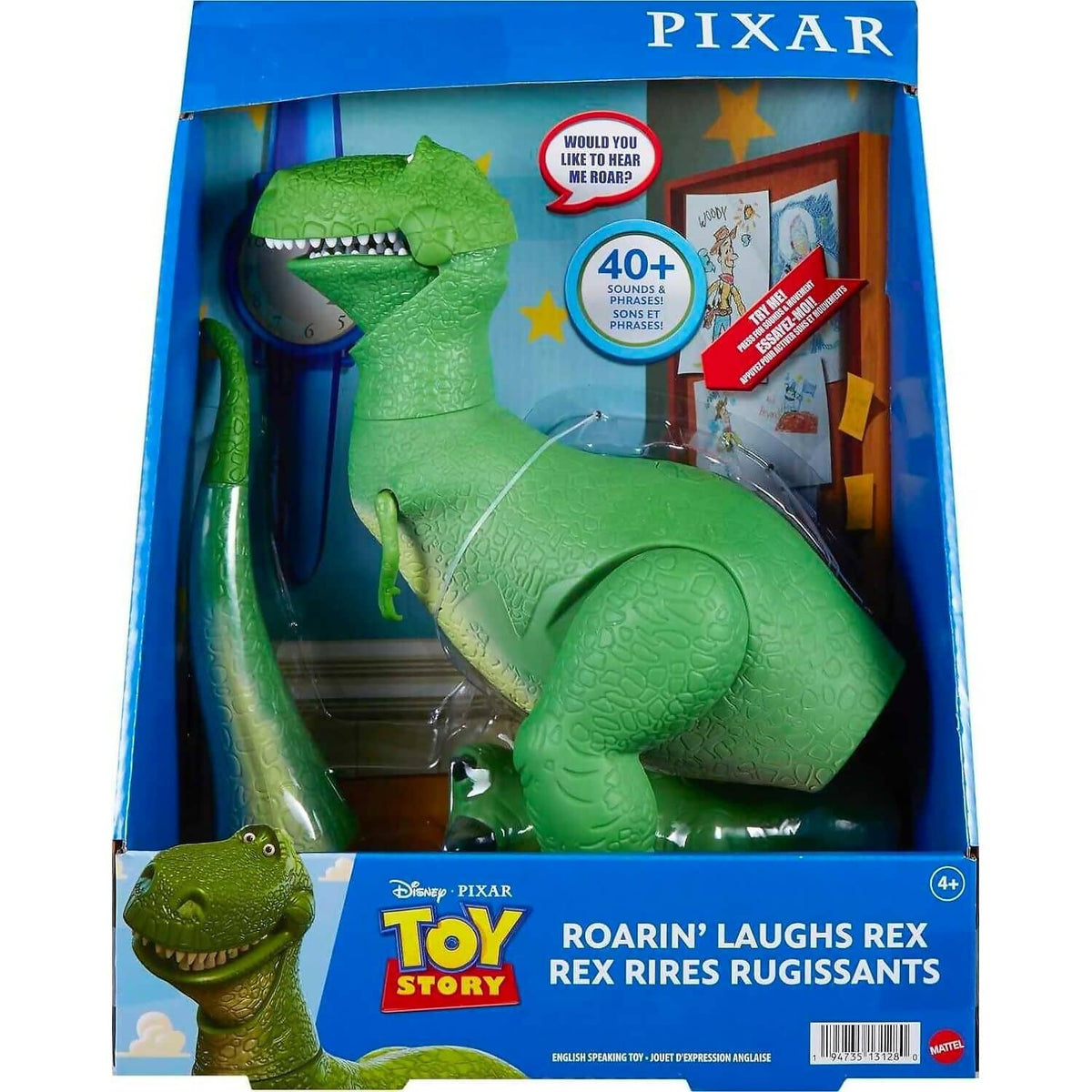 Disney Pixar - Toy Story Roarin Laughs Rex Moving & Talking Dinosaur Figure 28cm