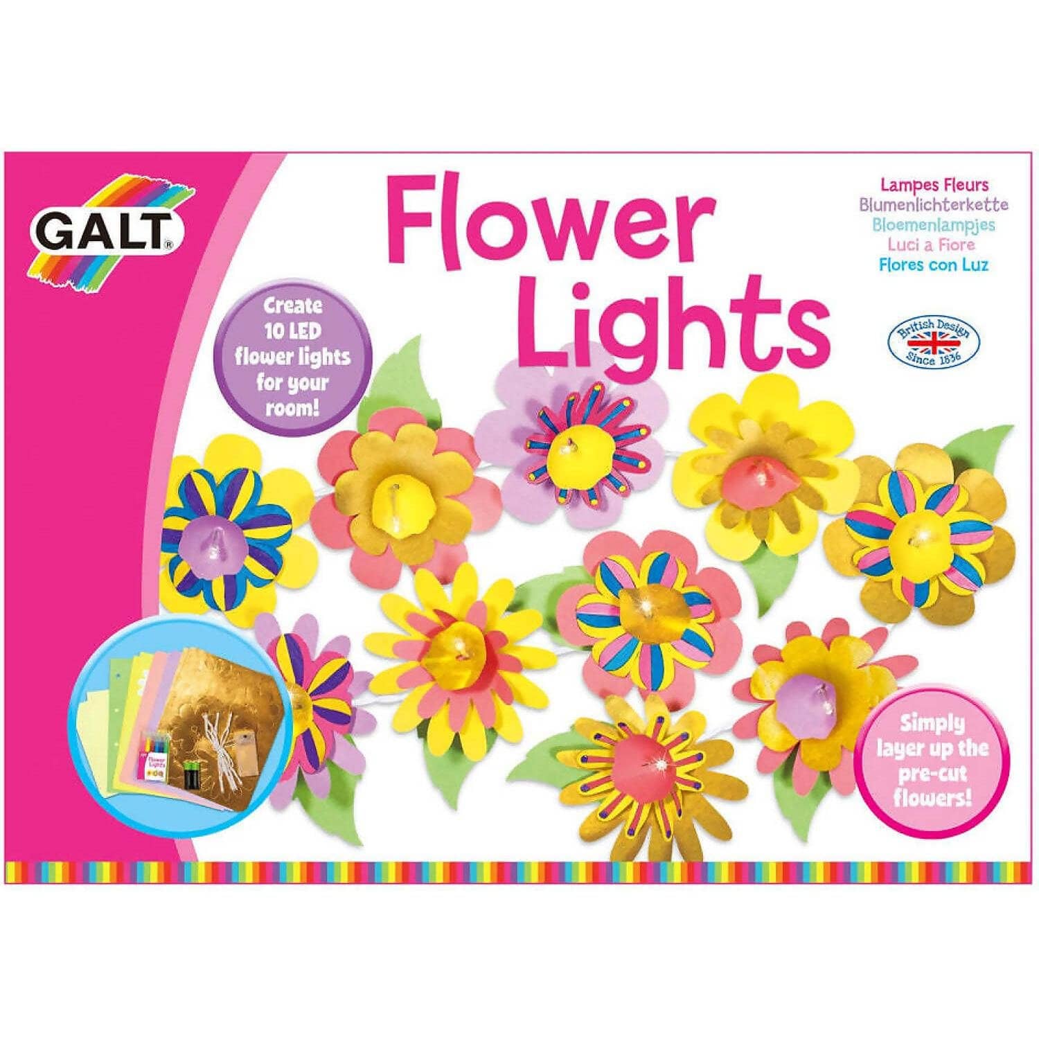 GALT - Flower Lights Create And Decorate LED Lights - Creative Craft Kit