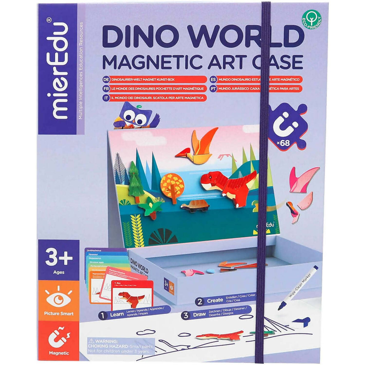 mierEdu - Magnetic Art Case Dino World