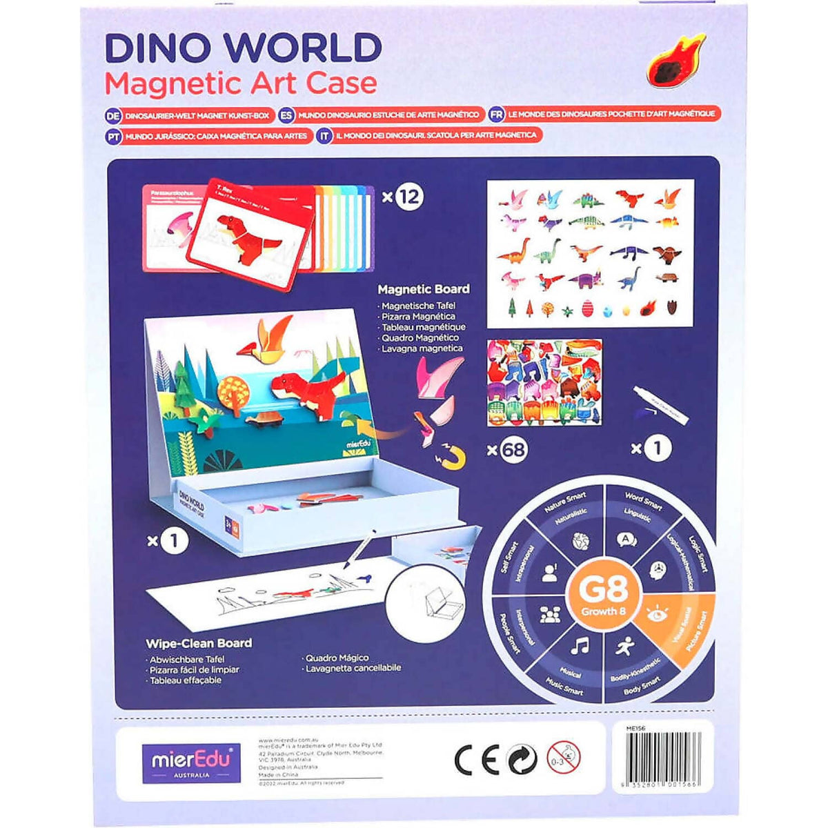 mierEdu - Magnetic Art Case Dino World