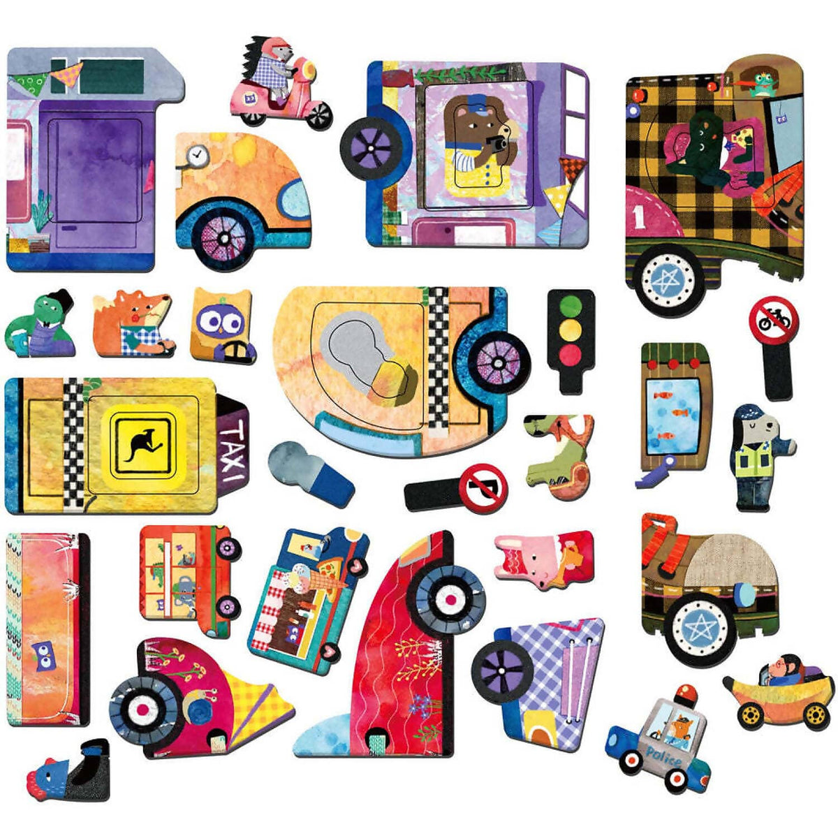 mierEdu - Travel Magnetic Puzzle Box Cars