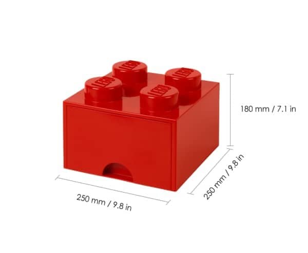 LEGO® Storage Brick Drawer 4 (1 Drawer) Red 4005 - Room Copenhagen