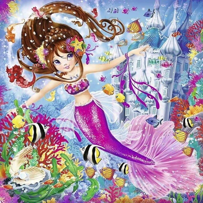 Ravensburger - Charming Mermaids Jigsaw Puzzle 3x49 Pieces
