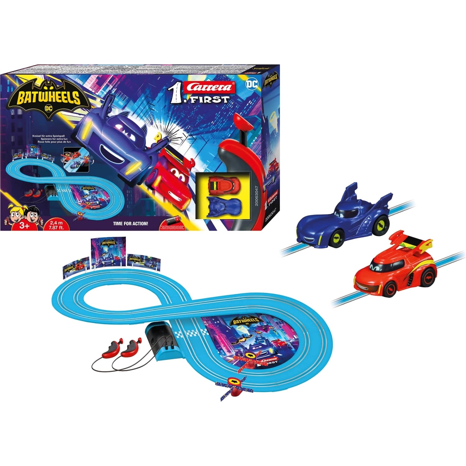 CARRERA - FIRST - BATWHEELS TIME FOR ACTION SLOT CAR PLAYSET