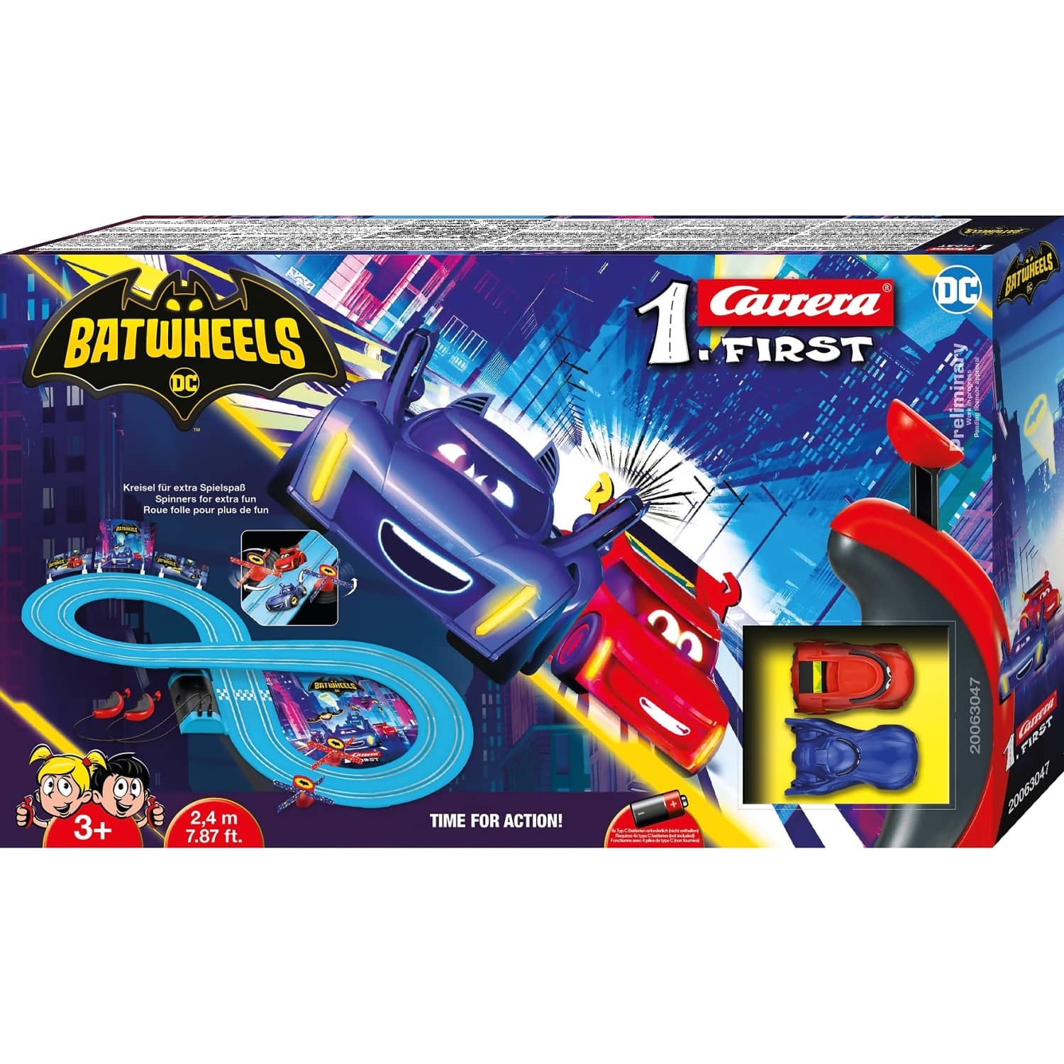 CARRERA - FIRST - BATWHEELS TIME FOR ACTION SLOT CAR PLAYSET