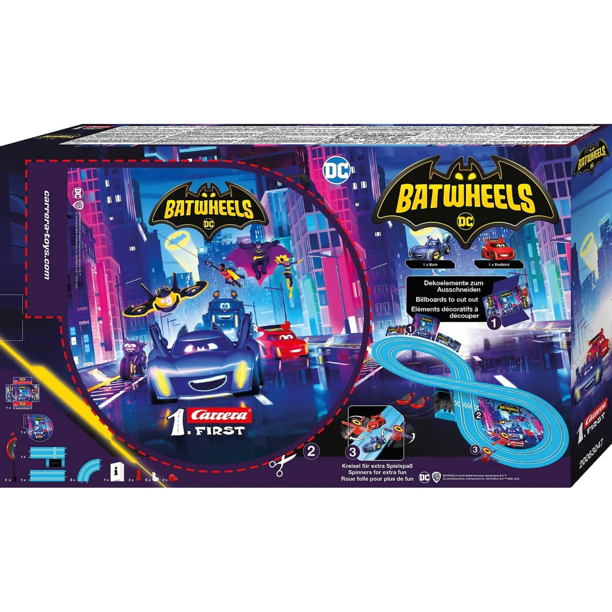 CARRERA - FIRST - BATWHEELS TIME FOR ACTION SLOT CAR PLAYSET