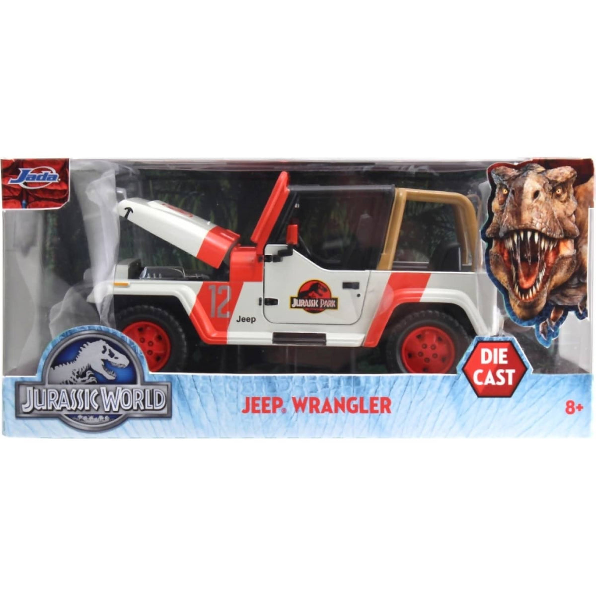JADA TOYS - JURASSIC WORLD 1992 JEEP WRANGLER 1:24 SCALE DIECAST VEHICLE