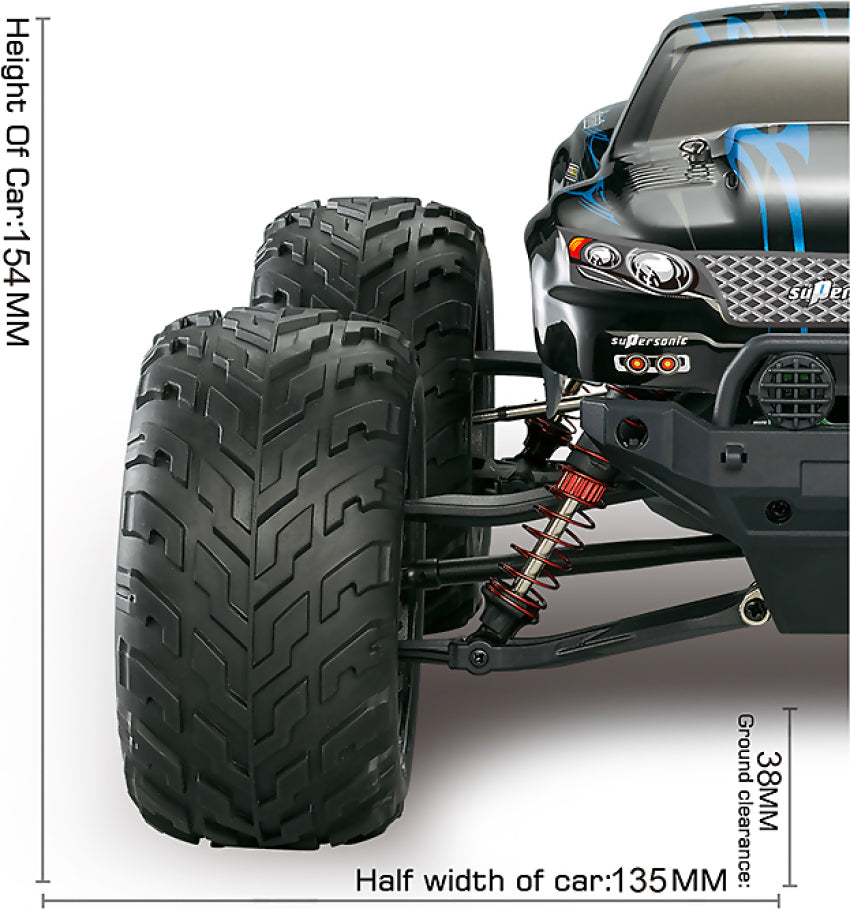 TORNADO RC 1:12 RADIO CONTROL MONSTER TRUCK RTR V2 BLUE